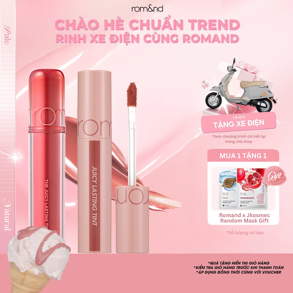 [Rom&nd] Son Tint lì cho môi căng mọng Hàn Quốc Romand Juicy Lasting Tint 5.5g