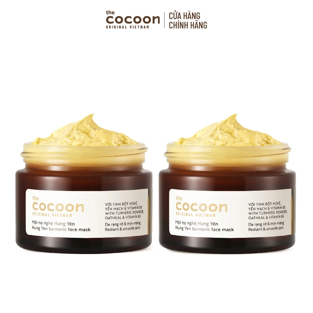 [MUA 2 GIẢM 38%] Combo 2 Mặt Nạ Nghệ Hưng Yên Giúp Sáng Da Và Mờ Thâm Cocoon...