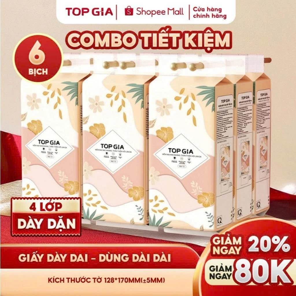 Khăn giấy vệ sinh treo tường Tiểu Hạ 1000 tờ làm từ bột gỗ thiên nhiên,...