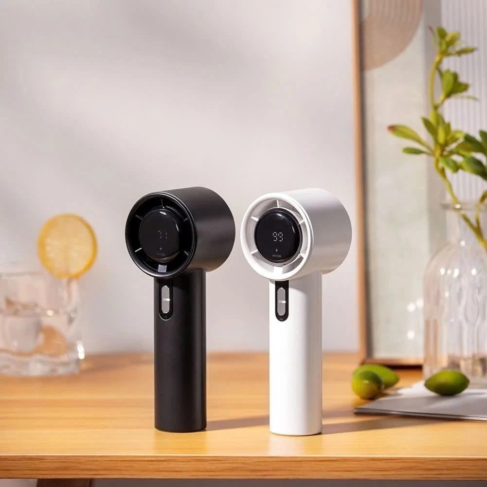 【Tặng Dây Đeo + Dây Sạc】Quạt Cầm Tay Turbo Tốc Độ Gió Cực Mạnh - Quạt Làm Mát...