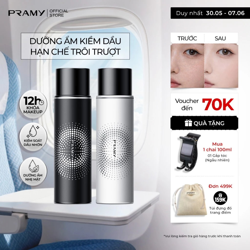[CHÍNH HÃNG] PRAMY Xịt Khóa Nền Makeup Tia Sương Mềm Mại Giúp Khóa Chặt Lớp...