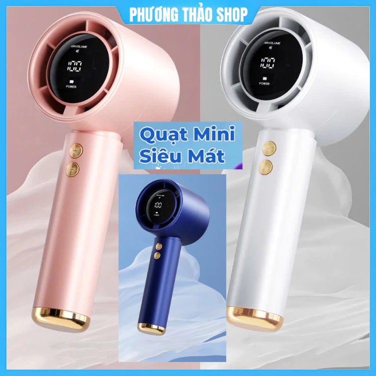 Quạt mini cầm tay M2 5000mAh di động có thể sạc gió mạnh 100 tốc độ turbo phản...