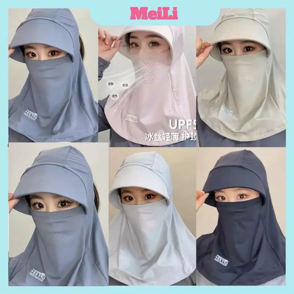 Mũ chống nắng MAFILOP - Mũ che nắng thoáng khí Kèm Khẩu Trang Vải Thun Lạnh Mát...