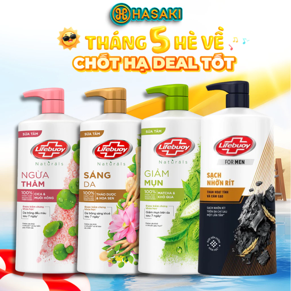 [DAILY] Sữa Tắm Lifebuoy 800gr Detox Sạch Sâu Khỏi Bụi Mịn Pm2.5 100% Từ Thiên...