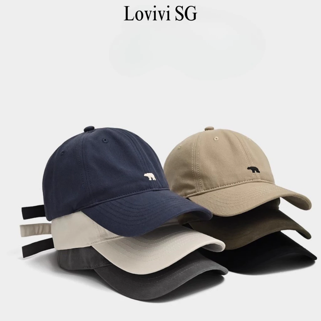 LOVIVISAIGON/Mũ kết bóng chày nam nữ thể thao thêu gấu bắc cực, nón lưỡi trai...