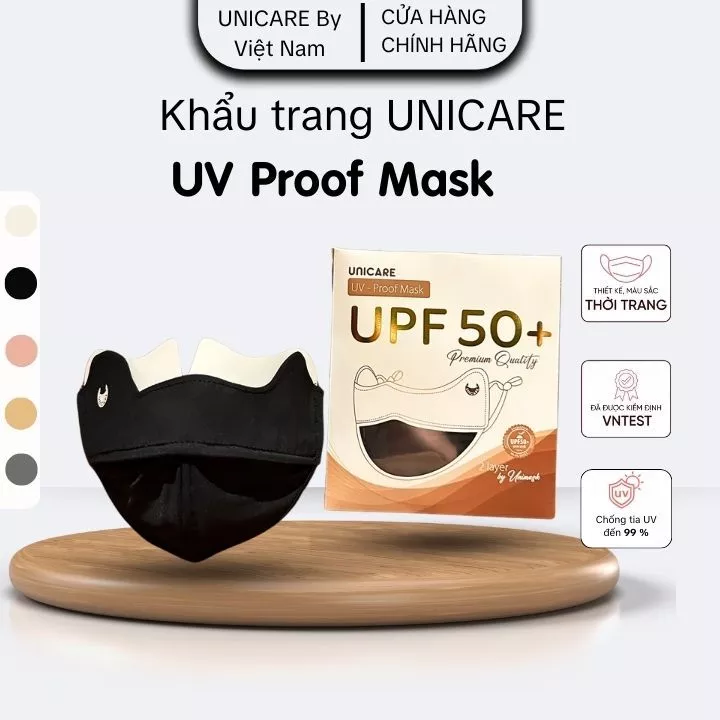 Khẩu trang chống tia UV UNICARE PROOF MASK, bảo vệ da khỏi tia UV - Hàng chính...