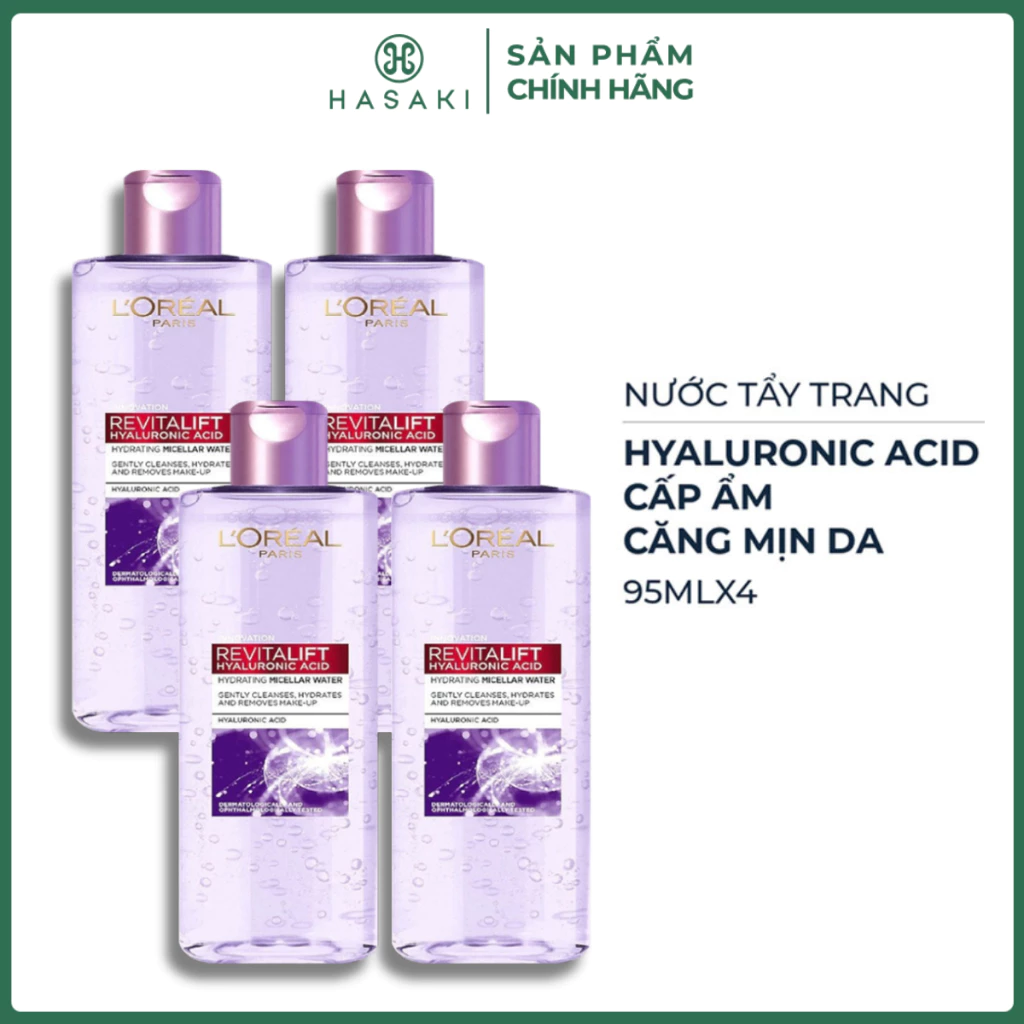 [DAILY] [Mini] Combo 4 Nước Tẩy Trang L'Oreal Căng Mịn Da 95ml Revitalift...