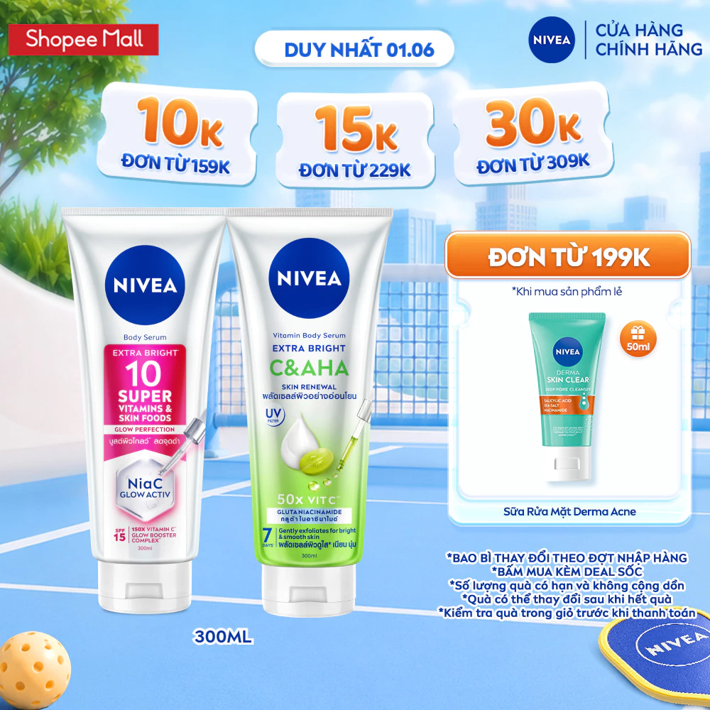 Serum Dưỡng Thể NIVEA 10 Super Vitamins & Skin Foods Sáng Da/Vitamin Extra...