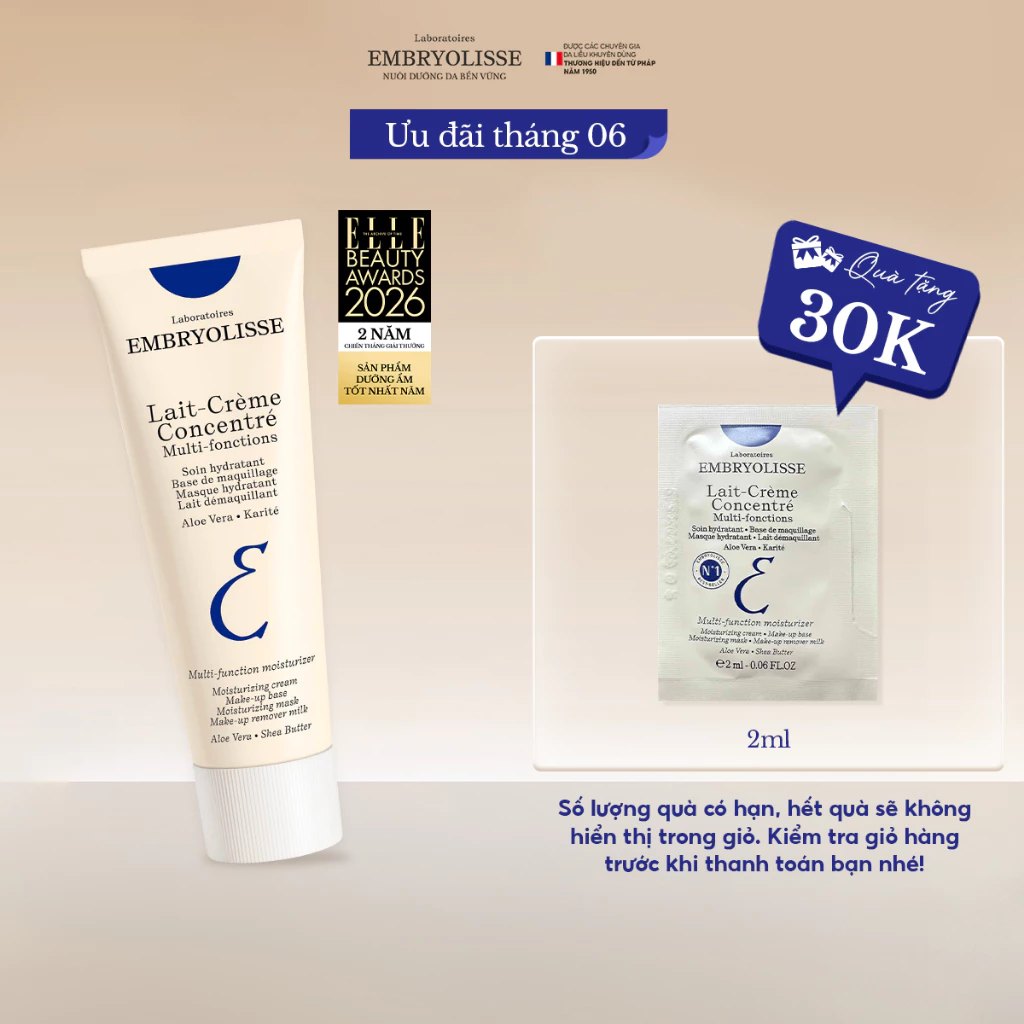 Kem Dưỡng Ẩm Phục Hồi Embryolisse Lait Creme Concentre 5ml - 15ml - 30ml - 75ml