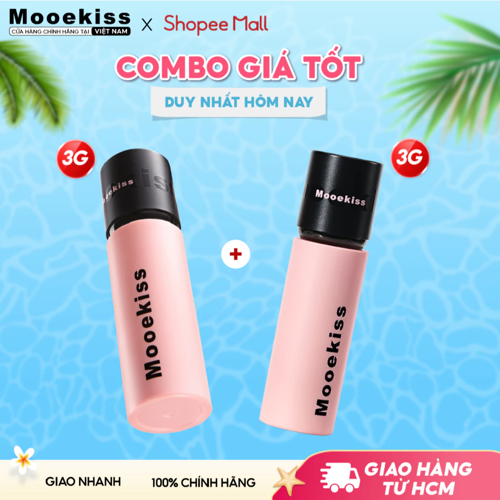 [KOL] Combo Son Môi Lì Mooekiss Giúp Giảm Tình Trạng Môi Xỉn Màu Phù hợp Với...