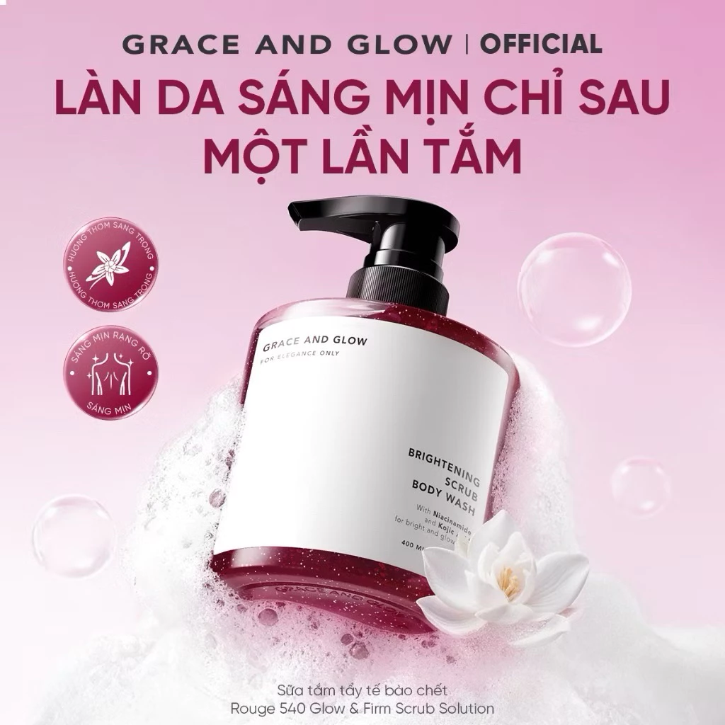 ( Sản phẩm mới ) Sữa tắm tẩy tế bào chết Black Opium Scrub Grace and Glow Body...