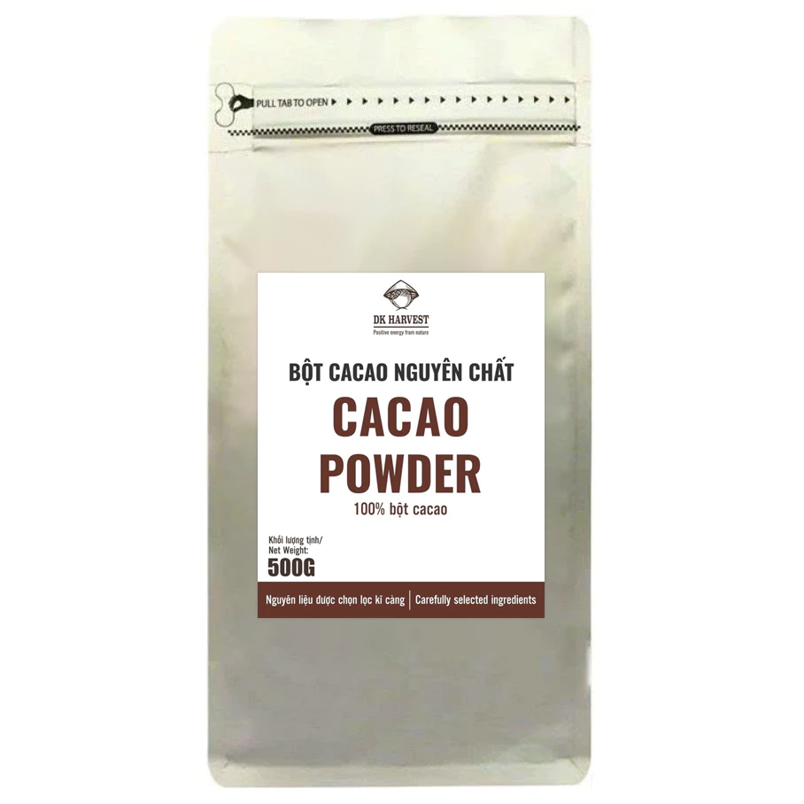 Bột Cacao Nguyên Chất DK Harvest - 11-13% Bơ Cacao | Đậm Vị, Giàu Chất Chống...