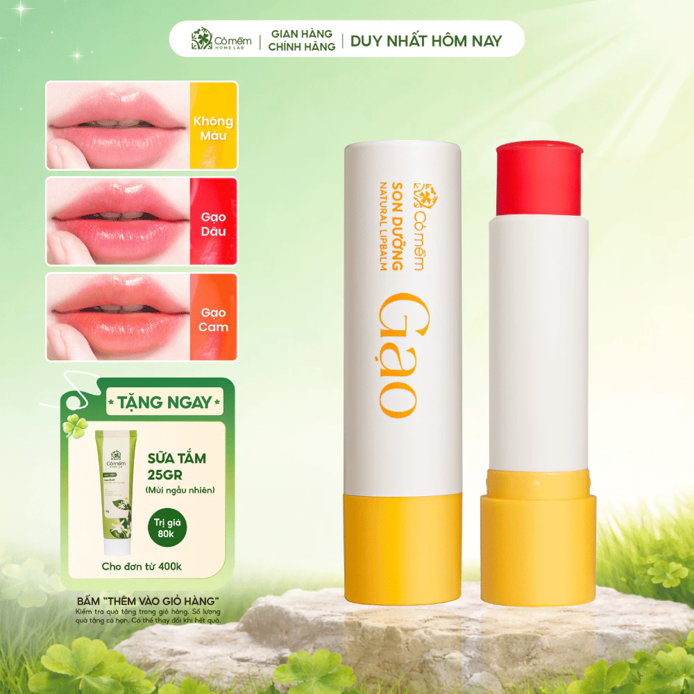 Son Dưỡng Cỏ Mềm Cải Thiện Nứt Nẻ Môi Giảm Thâm Môi Cỏ Mềm 4,5gr